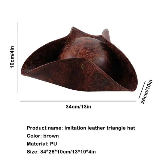 Faux Leather Hamen Hat