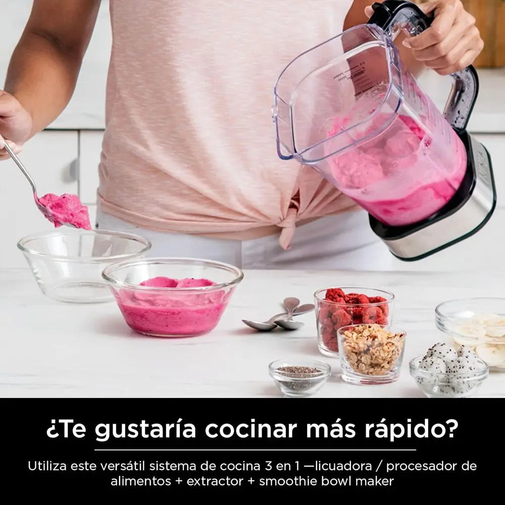 Multi-Function Blender: Nutrient Extractor, Smoothie Maker, 6-Bowl System, 72oz Pitcher & Travel Cups