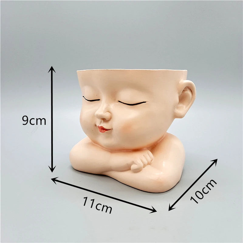 Silicone Mold New Baby Flower Pot Resin Candle Concrete Crystal Dropper Mold DIY Handmade Crafts