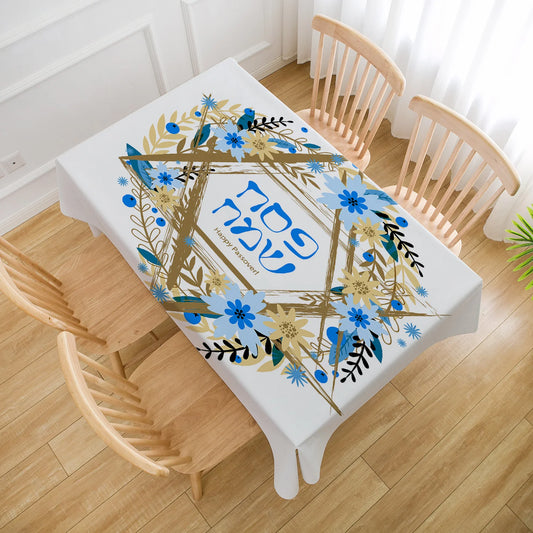 Jewish Decor Star of David Pesach/Passover Rectangle Tablecloth