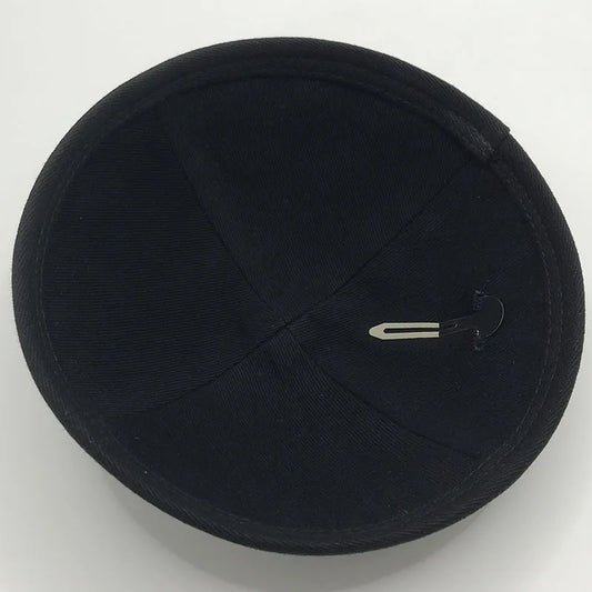 Judaica Kippah 18cm Velvet Embroidered Hebrew