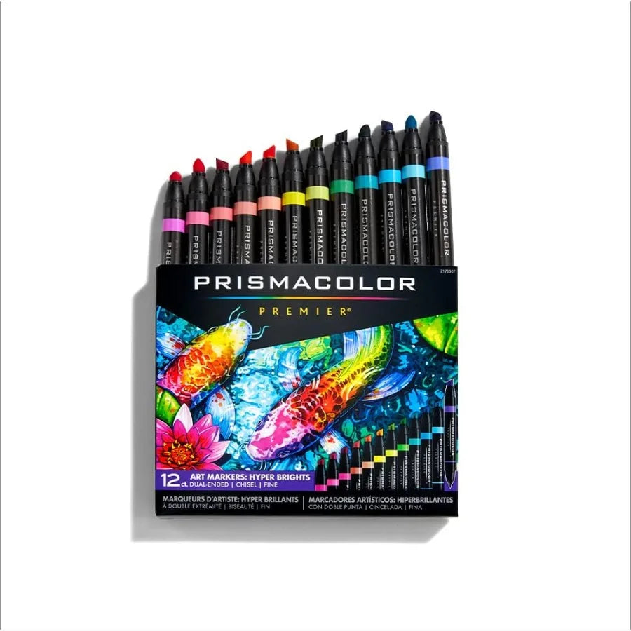 Premier Dual-Ended Art Markers with Chisel Tip and Fine Tip