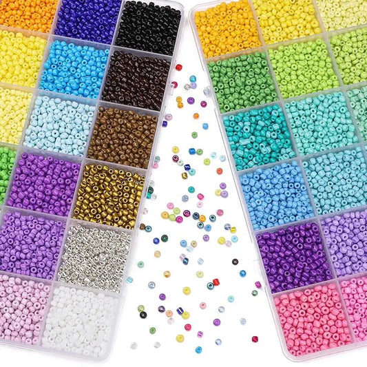 Over 5200 Beads in a 24 Grid Rice Box