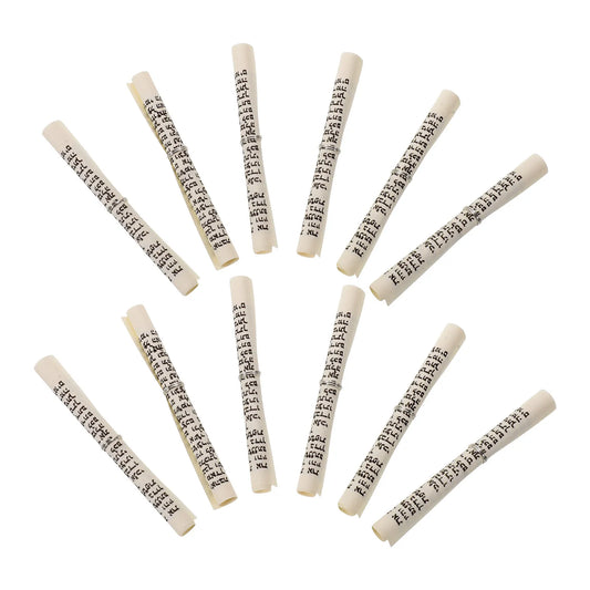 15Pcs Jewish Kosher Mezuzah with Hebrew Blessing on Parchment Scrolls