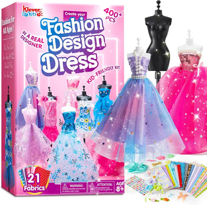 400+PCS Fashion Design Sewing Kits with 3 Mannequins