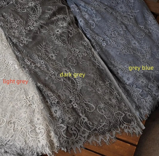150cm Width 3Meters/lot Off White French Chantilly Lace Fabric