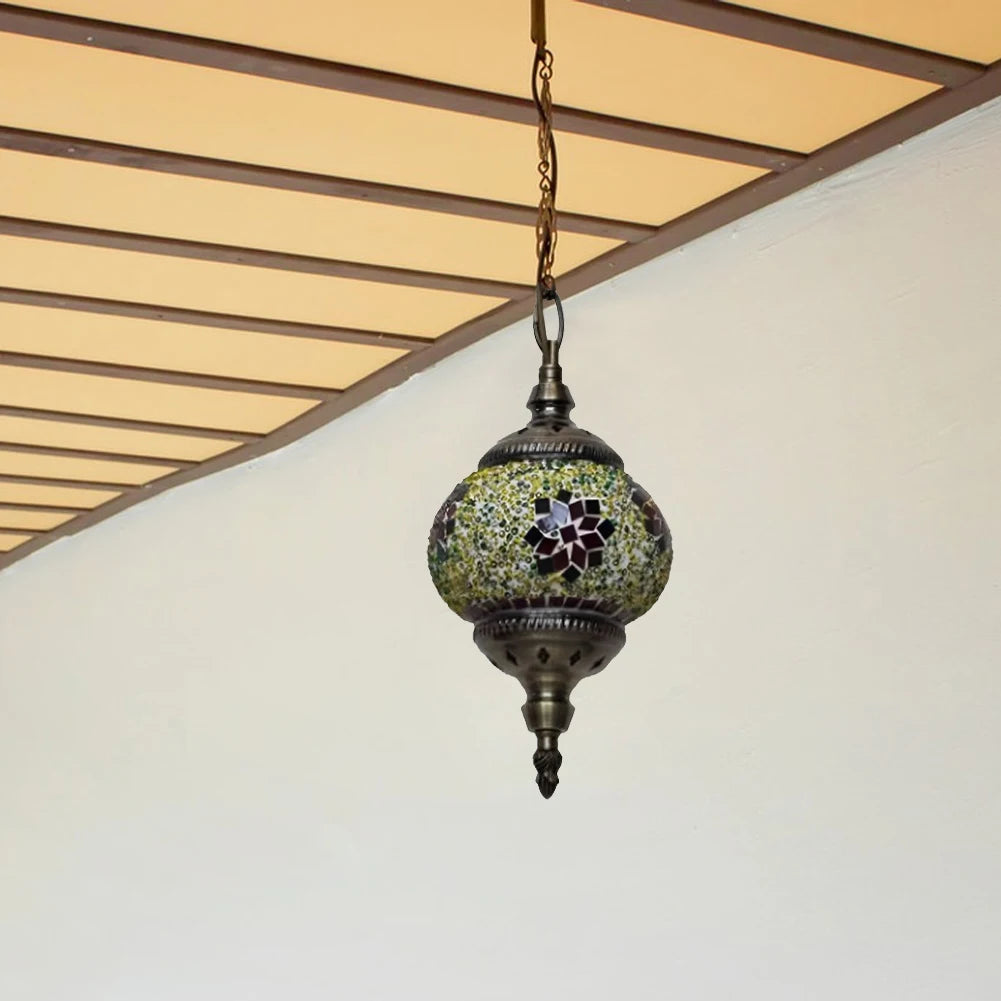 Turkish Moroccan Mosaic Hanging Ceiling Lamp