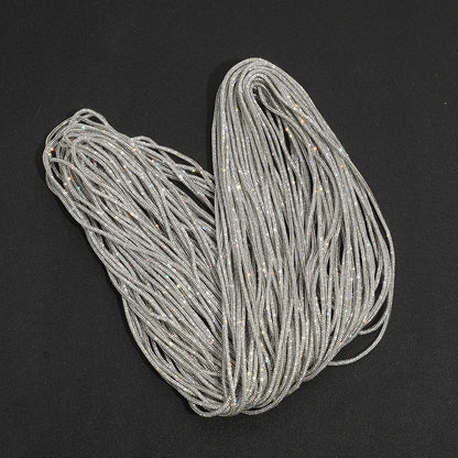 2 Yards Rhinestone Rope Glitter 4mm Crystal Tube Cord Trimming