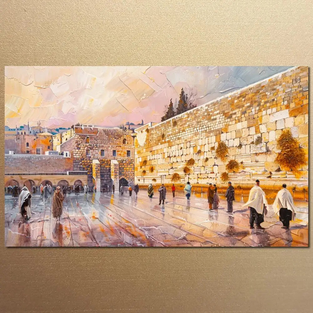 Jewish Kotel Wall Art Printed On Canvas