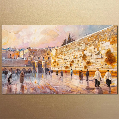 Jewish Kotel Wall Art Printed On Canvas