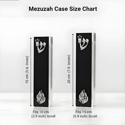 Acrylic 3D Cut Jewish Mezuzah with Home Blessing