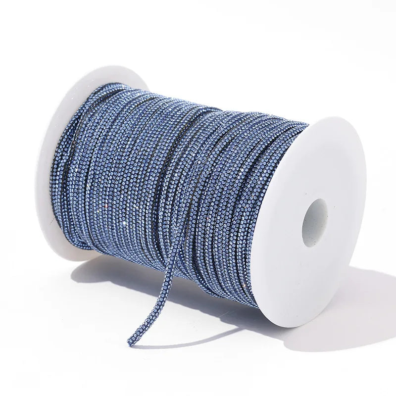 10yards 4mm Crystal Rhinestone Cord Trim Glass Diamond Rope