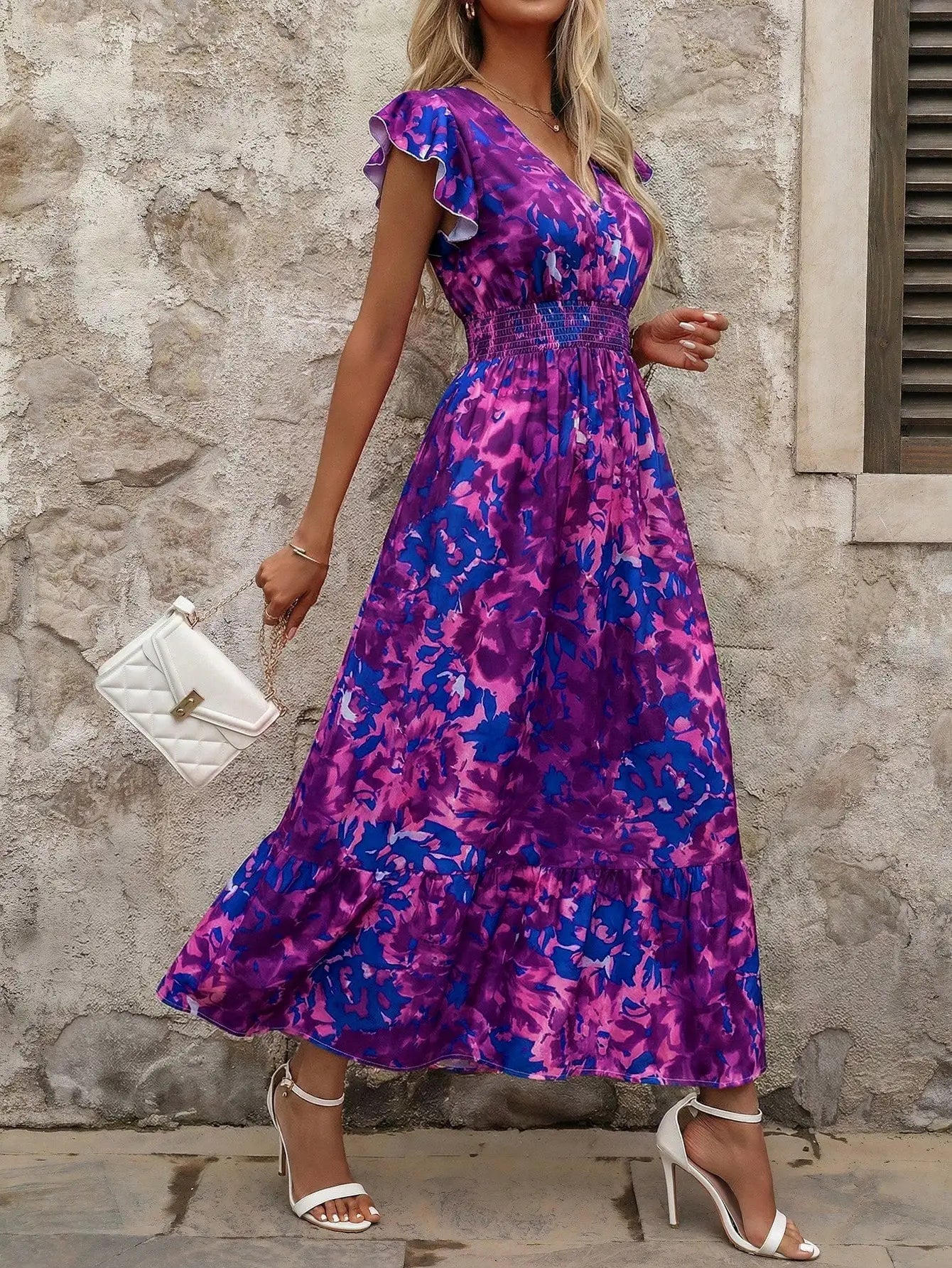 Plus Size  Floral Print Boho Sundress