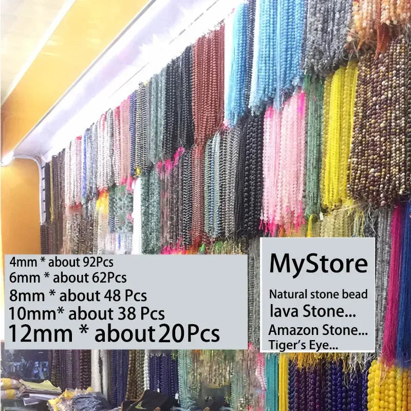 1 strand/lot 4/6/8/10/12mm Natural Aquamarin Agat Stone Bead Round