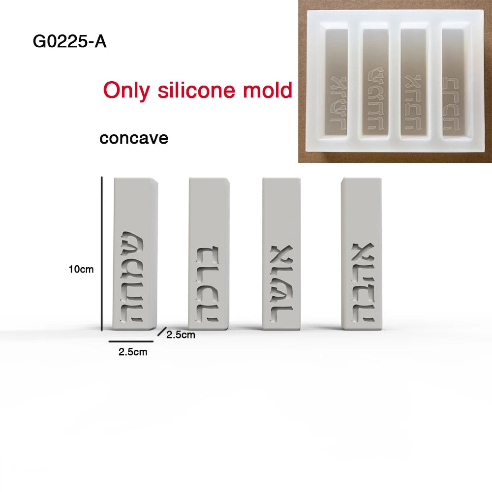 Silicone Mold  to make Jewish Festival Candles with Hebrew Blessing on Sides