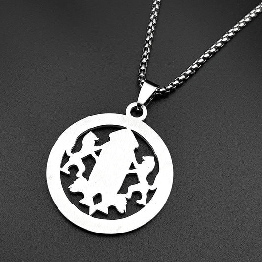 Judaica Star of David under Hebrew Ark of the Covenant with Lions of Judah on a Stainless Steel Pendant Necklace