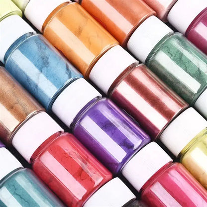 24 Colors 10g Mirror Natural Mica Pearl Powder Pigment