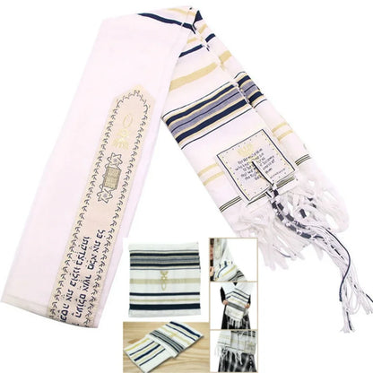 Tallit Prayer Shawl Plus Size Polyester and Talit Bag