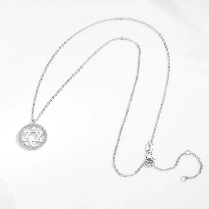 Judaic Star of David 925 Sterling Silver Necklace