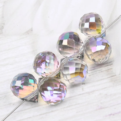 10*8mm Czech Crystal Waterdrop Beads Shiny Faceted Glass Strawberry Beads