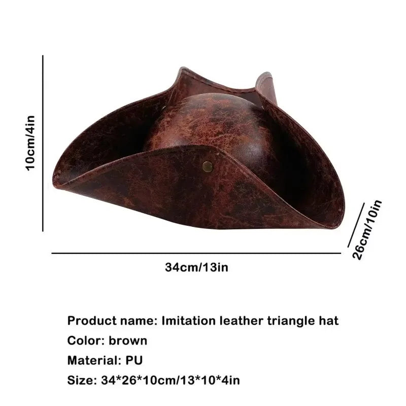 Faux Leather Hamen Hat