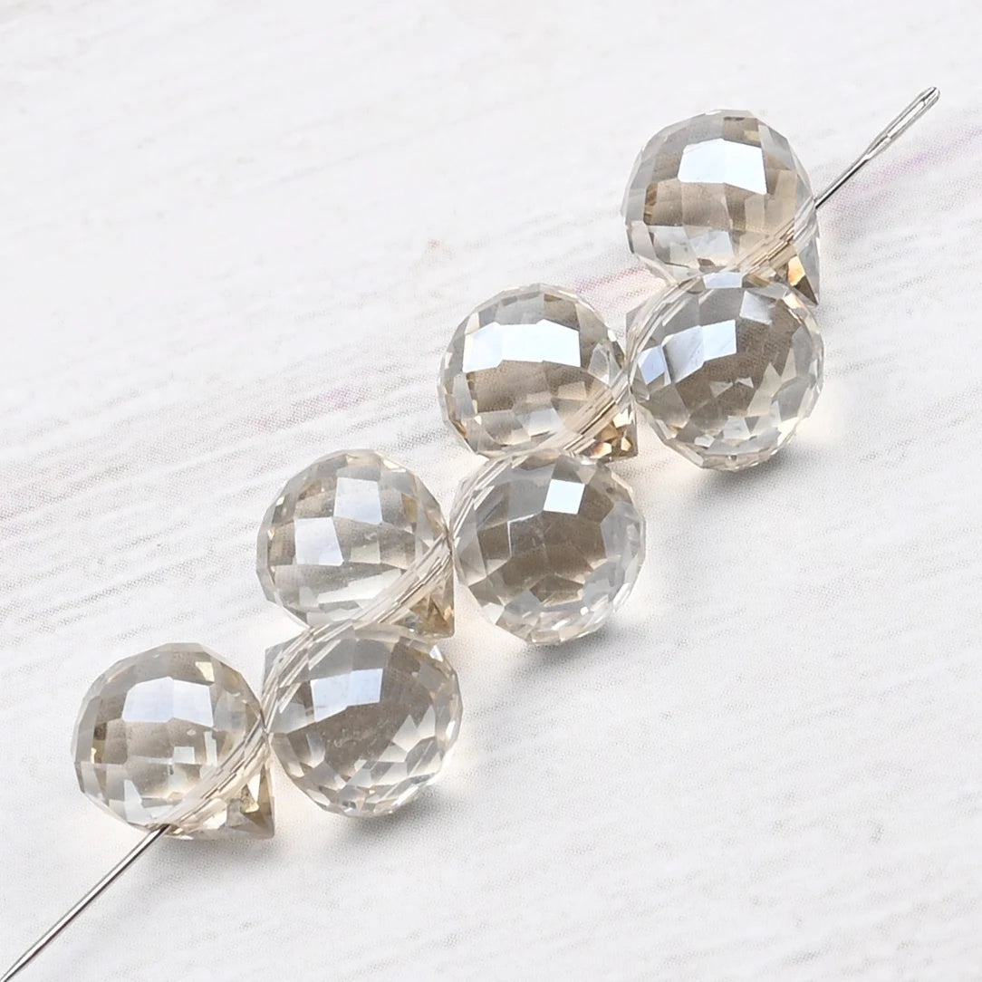 10*8mm Czech Crystal Waterdrop Beads Shiny Faceted Glass Strawberry Beads