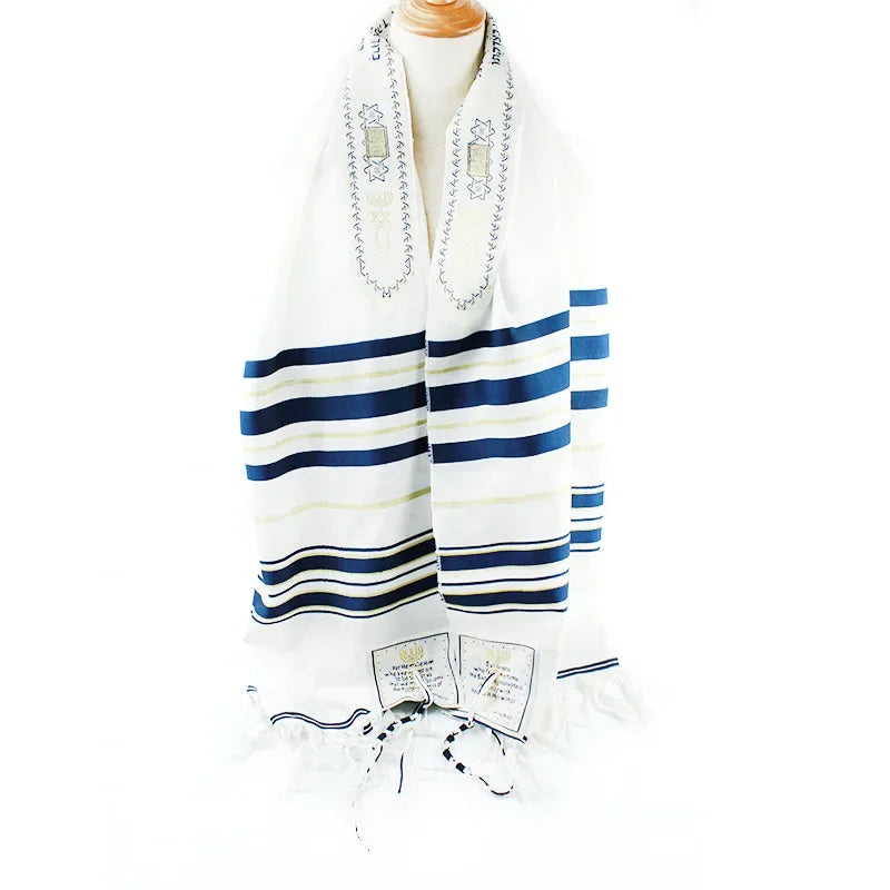 Tallit Prayer Shawl Plus Size Polyester and Talit Bag