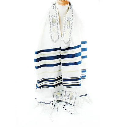Tallit Prayer Shawl Plus Size Polyester and Talit Bag