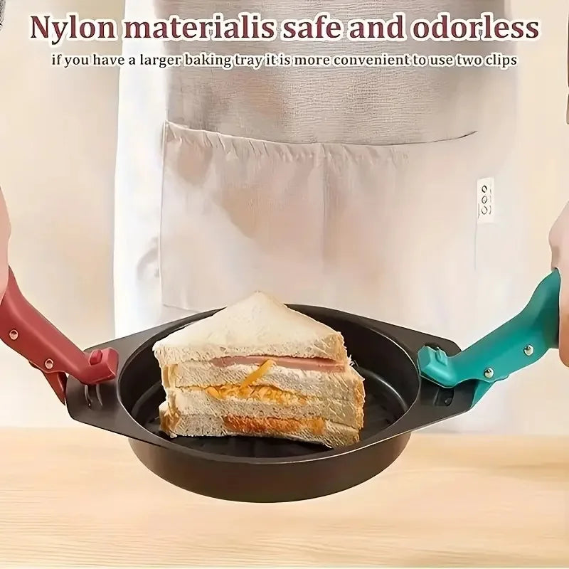 Silicone Pot Holders - Heat Resistant Bowl & Plate Gripper Non-Slip Kitchen Tongs for Oven, Steamer & Hot Dish Handling