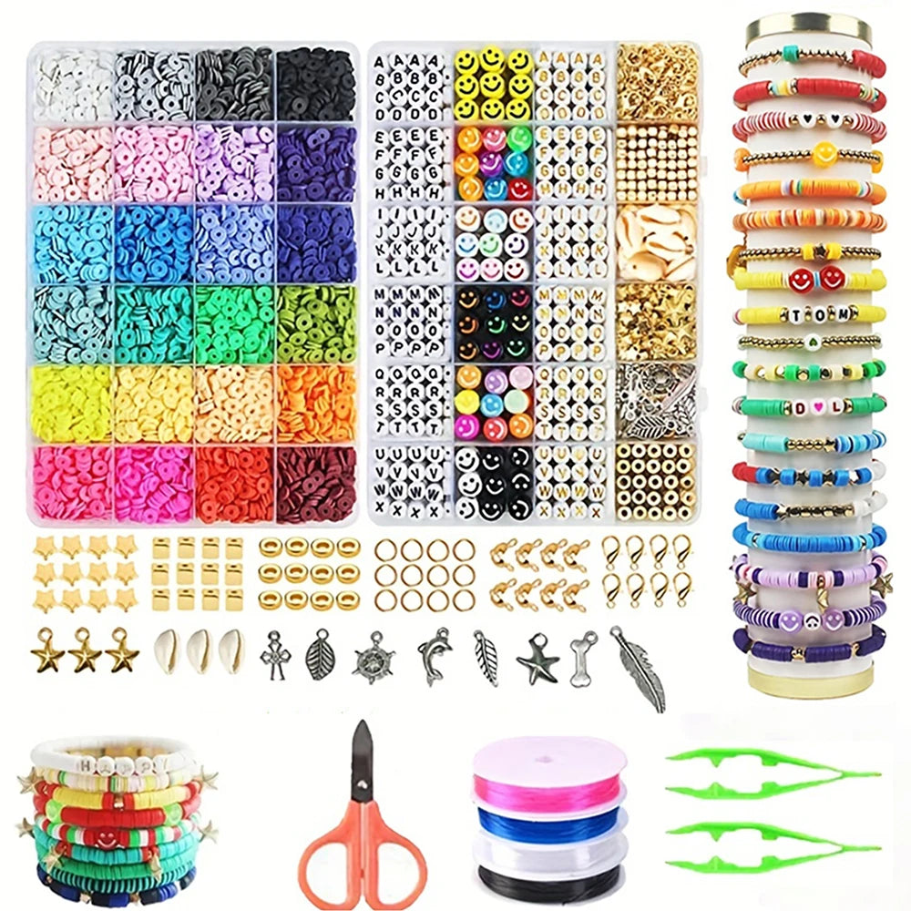 Assorted Polymer Clay Beads Kit