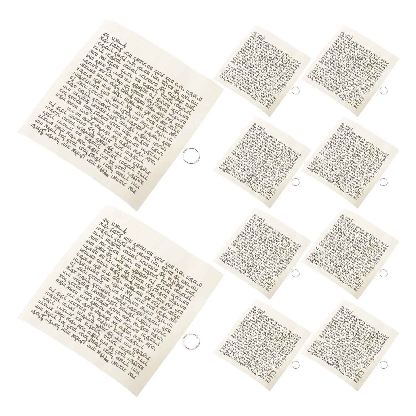 15Pcs Jewish Kosher Mezuzah with Hebrew Blessing on Parchment Scrolls