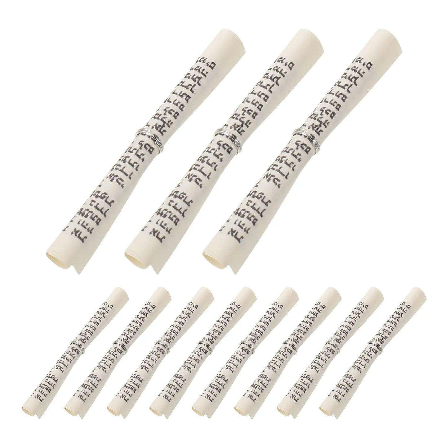 15Pcs Jewish Kosher Mezuzah with Hebrew Blessing on Parchment Scrolls