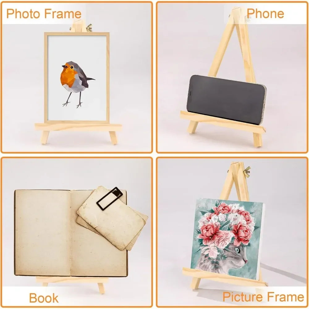 4 packs of 9-inch wooden easels
