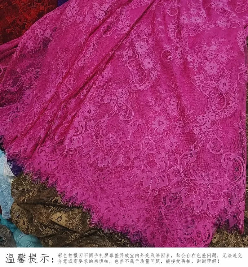 150cm Width 3Meters/lot Off White French Chantilly Lace Fabric