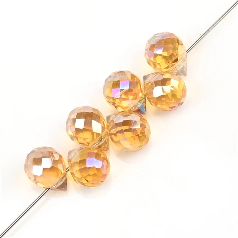 10*8mm Czech Crystal Waterdrop Beads Shiny Faceted Glass Strawberry Beads