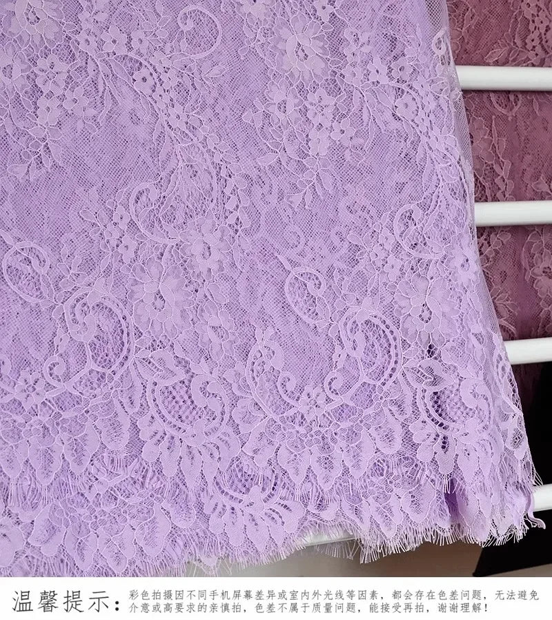 150cm Width 3Meters/lot Off White French Chantilly Lace Fabric