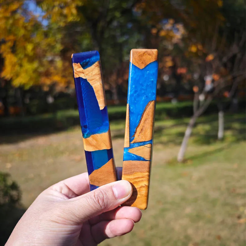 4inch Scroll Handcrafted Resin Olive Wood Mezuzah