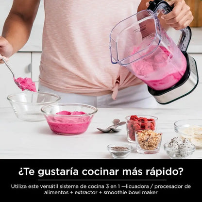 Multi-Function Blender: Nutrient Extractor, Smoothie Maker, 6-Bowl System, 72oz Pitcher & Travel Cups
