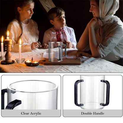 Acrylic Hand Washing Cup with Dual Handles