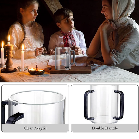 Acrylic Hand Washing Cup with Dual Handles
