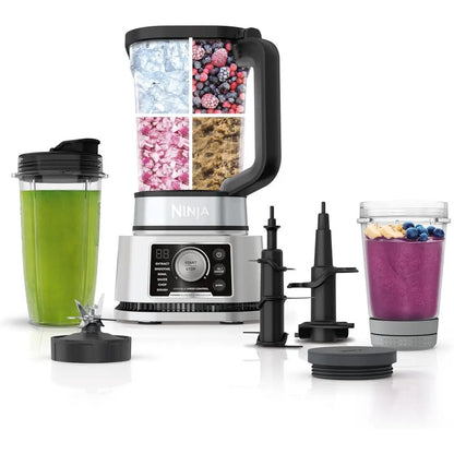 Multi-Function Blender: Nutrient Extractor, Smoothie Maker, 6-Bowl System, 72oz Pitcher & Travel Cups
