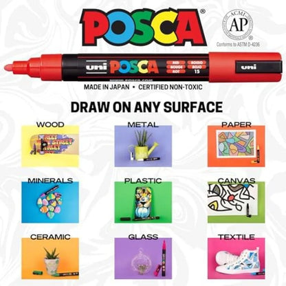 Acrylic Paint Markers with Reversible Tips