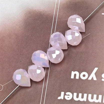10*8mm Czech Crystal Waterdrop Beads Shiny Faceted Glass Strawberry Beads