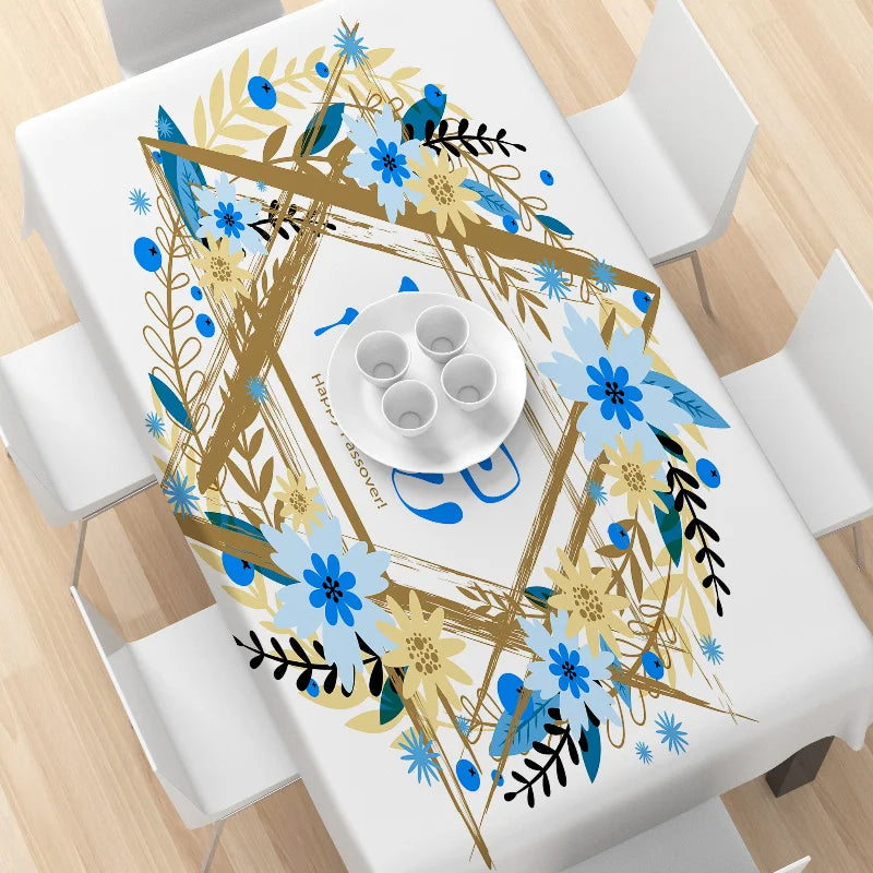 Jewish Decor Star of David Pesach/Passover Rectangle Tablecloth
