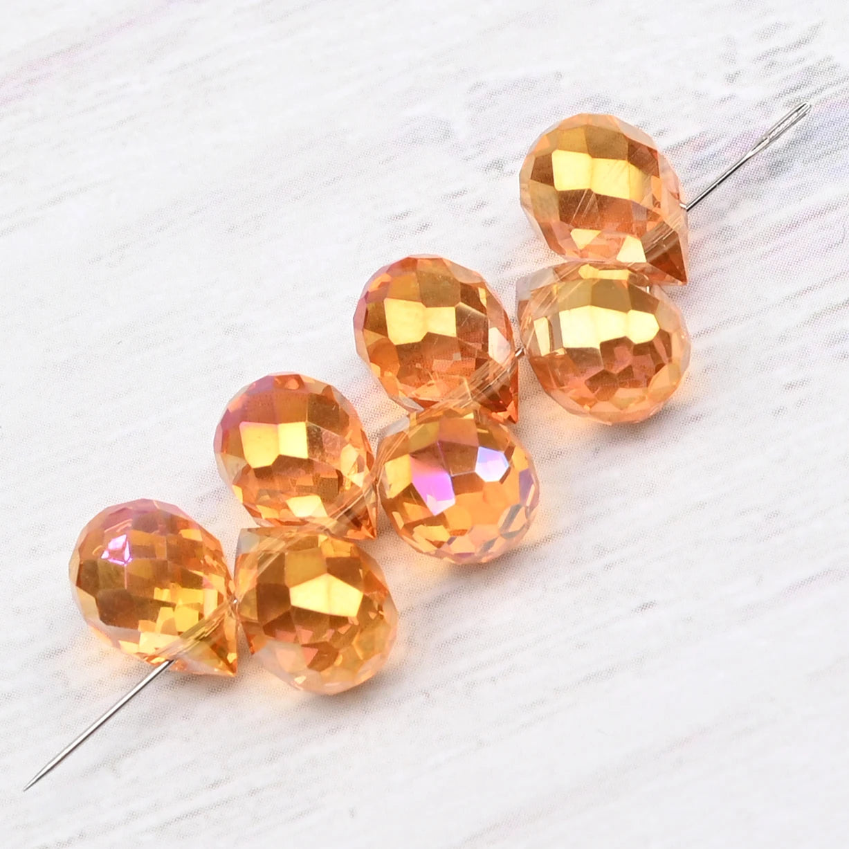 10*8mm Czech Crystal Waterdrop Beads Shiny Faceted Glass Strawberry Beads
