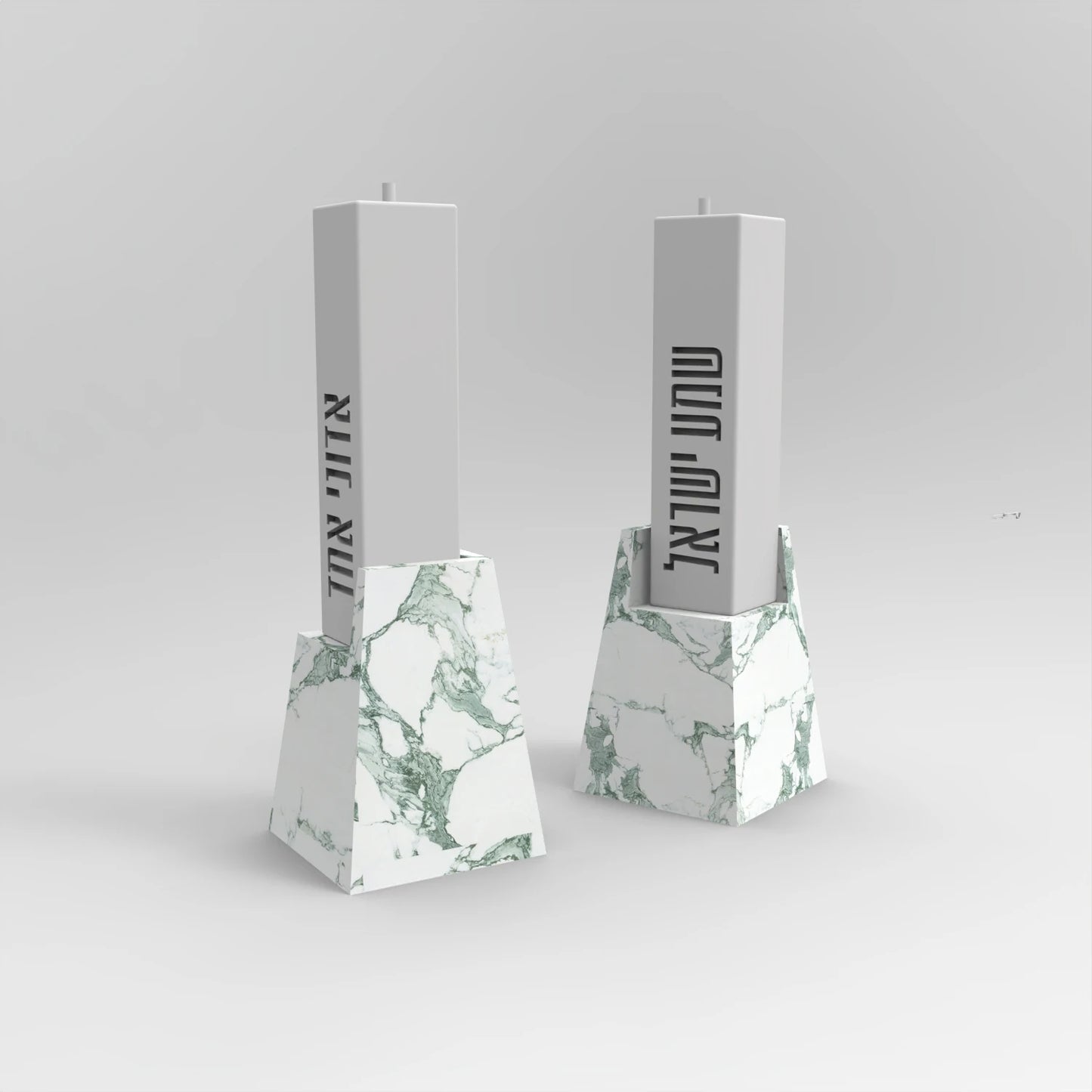 Reusable Silicone Mold with Hebrew Shalom Chai Candle and a Creative Candle Base  for Jewish Holiday,