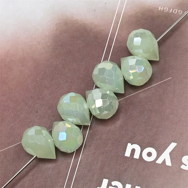 10*8mm Czech Crystal Waterdrop Beads Shiny Faceted Glass Strawberry Beads