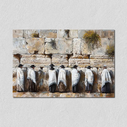 Jewish Kotel Wall Art Printed On Canvas