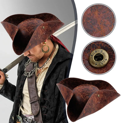 Faux Leather Hamen Hat