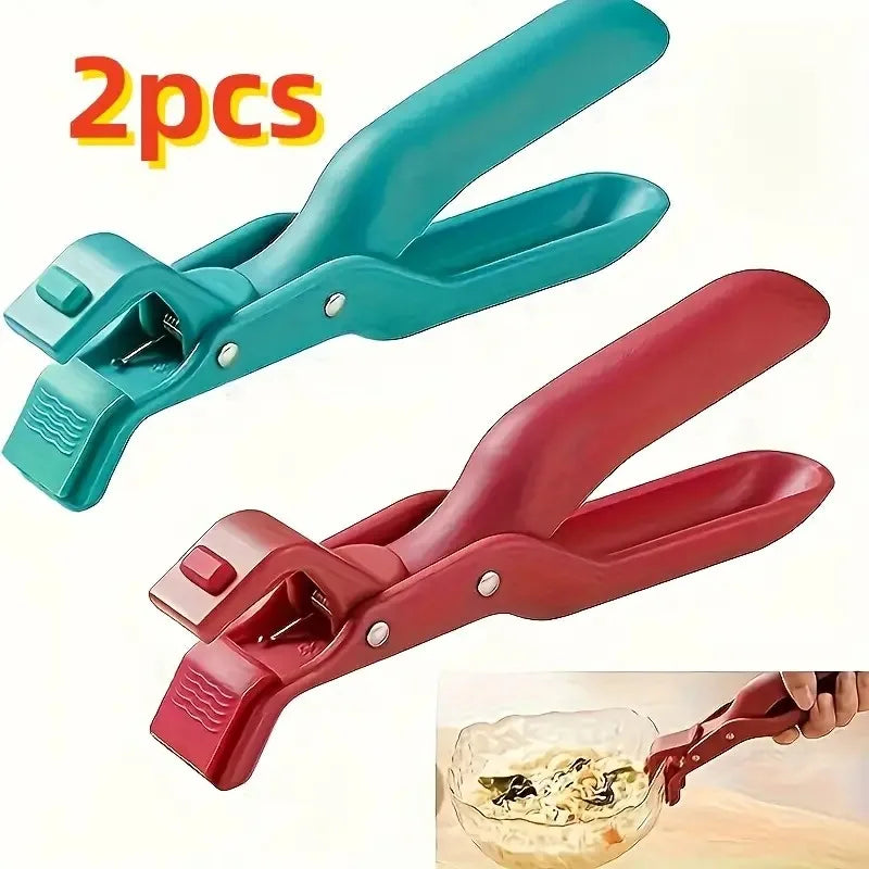 Silicone Pot Holders - Heat Resistant Bowl & Plate Gripper Non-Slip Kitchen Tongs for Oven, Steamer & Hot Dish Handling